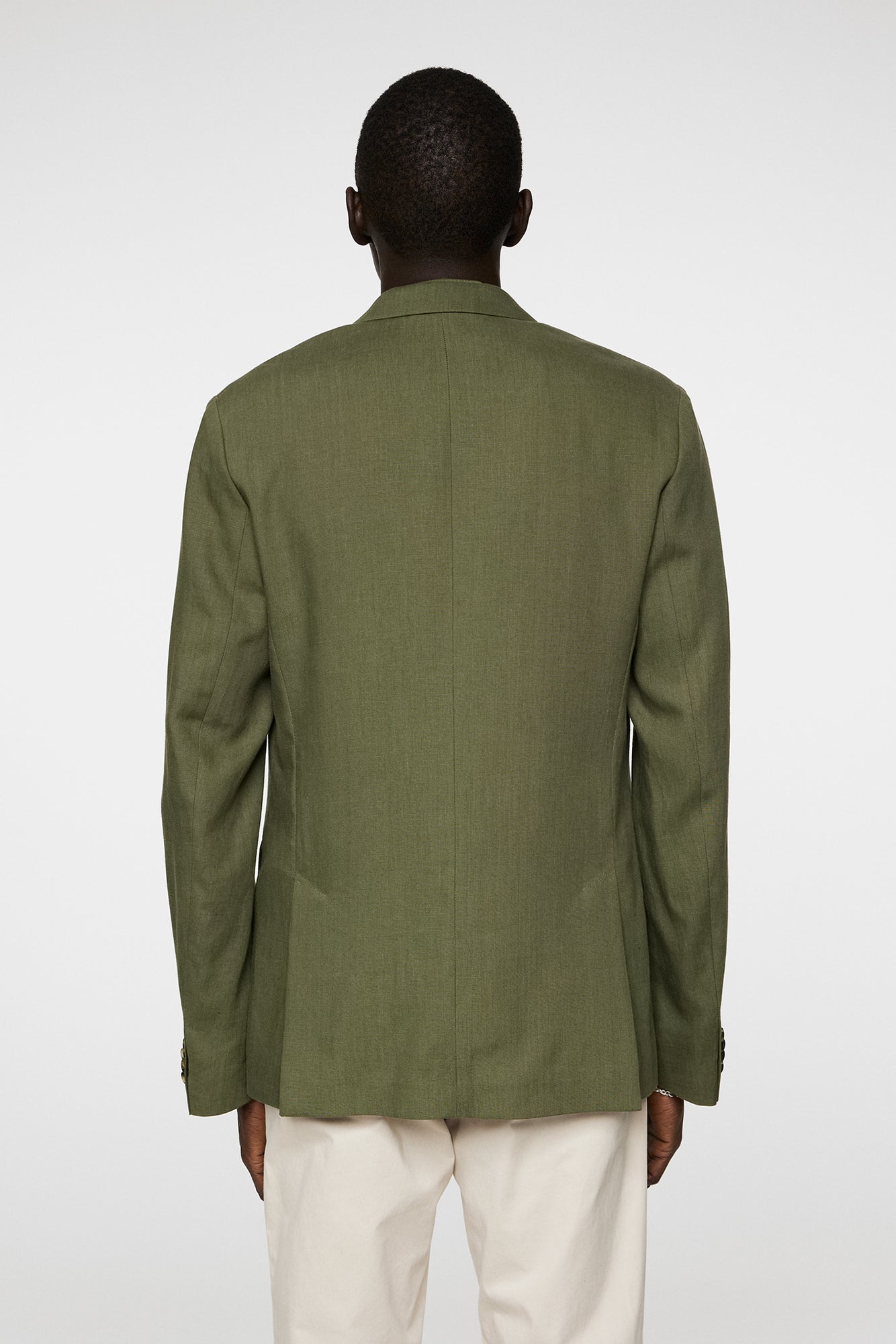 Men | Elton U Super Linen Blazer | Olivine