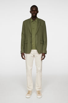 Men | Elton U Super Linen Blazer | Olivine