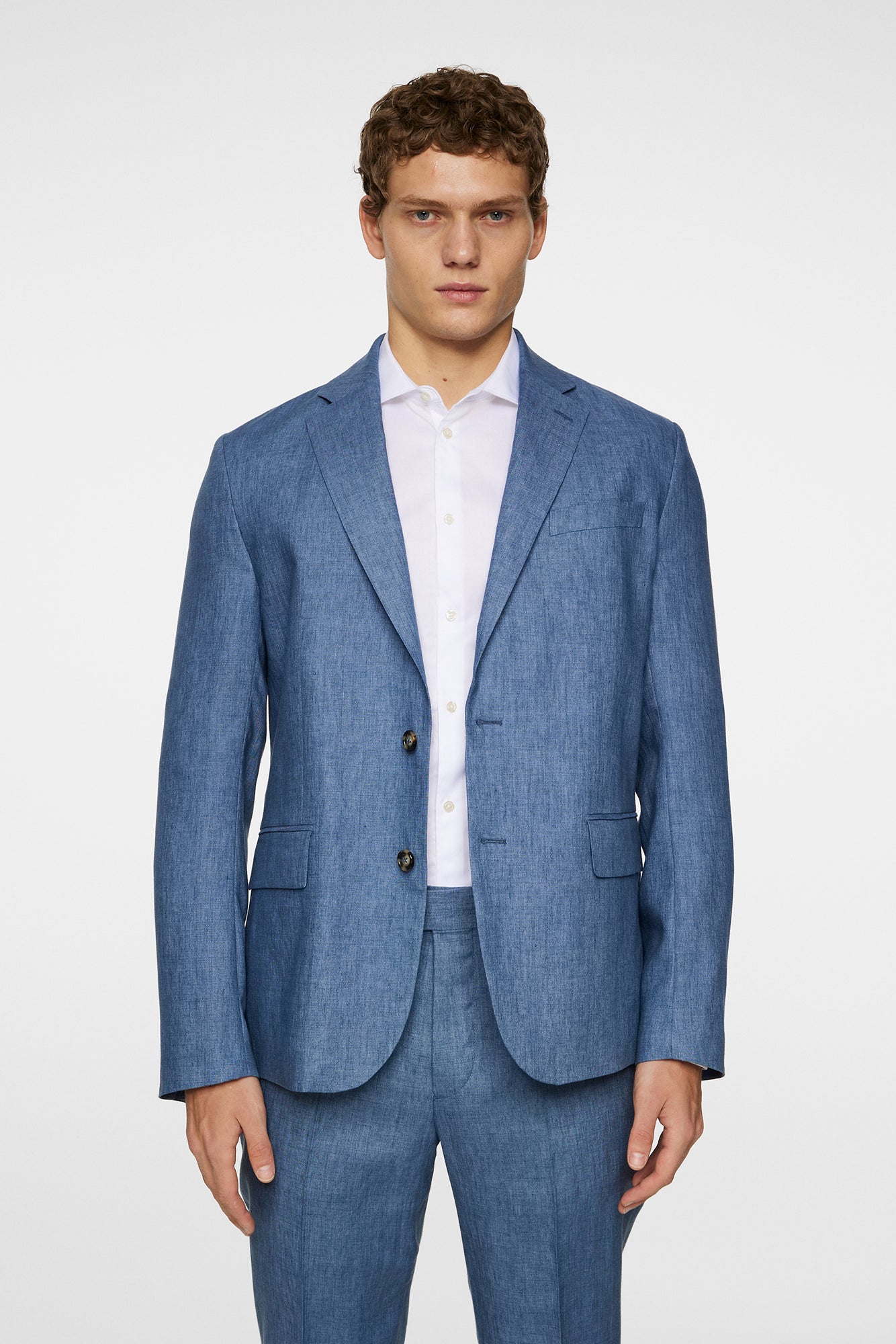 Men | Elton U Super Linen Blazer | Rain Washed
