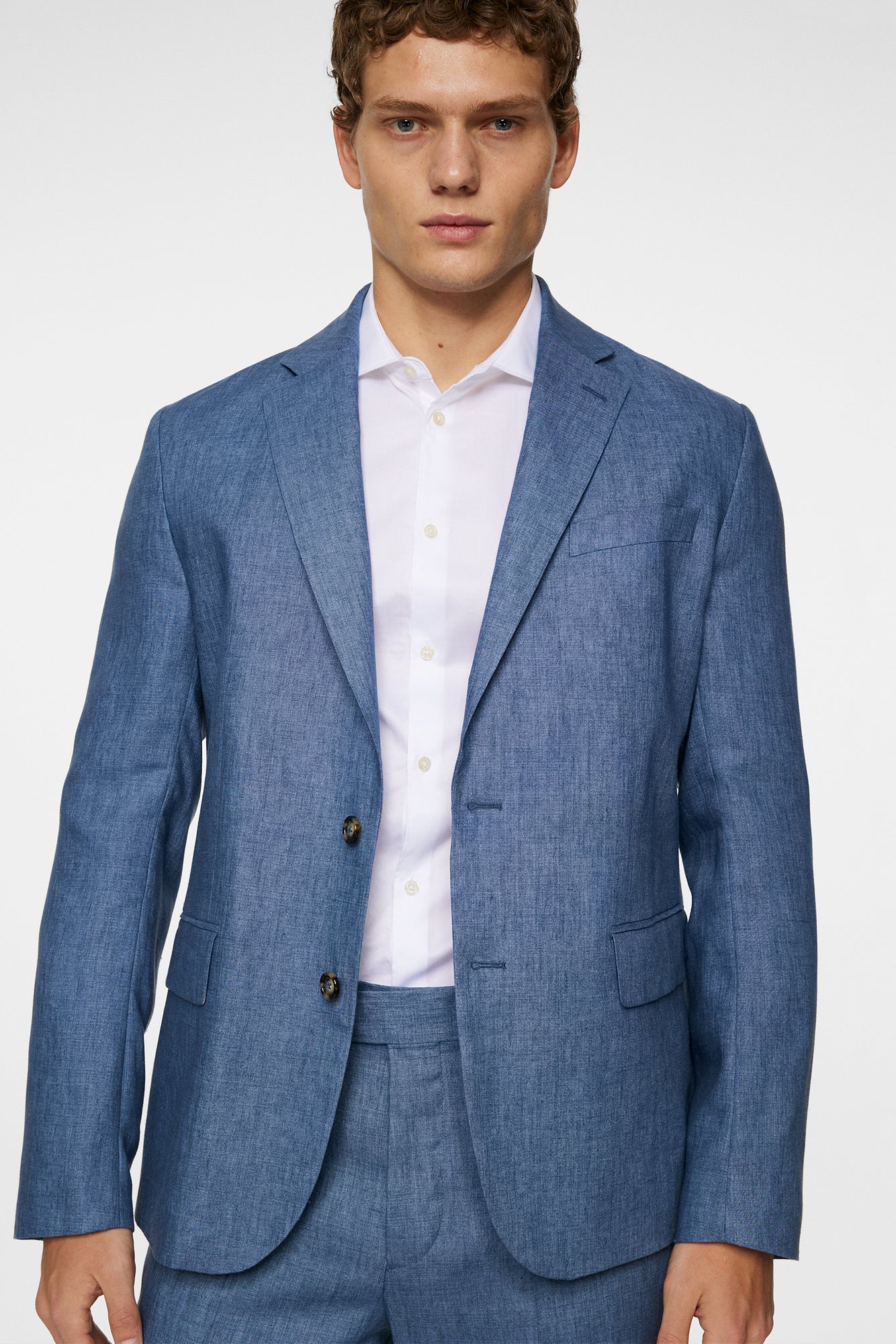 Men | Elton U Super Linen Blazer | Rain Washed
