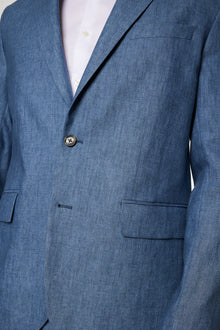 Men | Elton U Super Linen Blazer | Rain Washed
