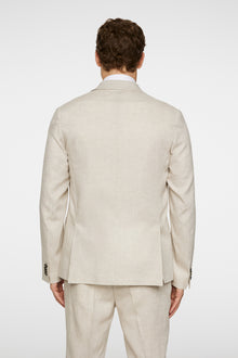 Men | Elton U Super Linen Blazer | Moonbeam