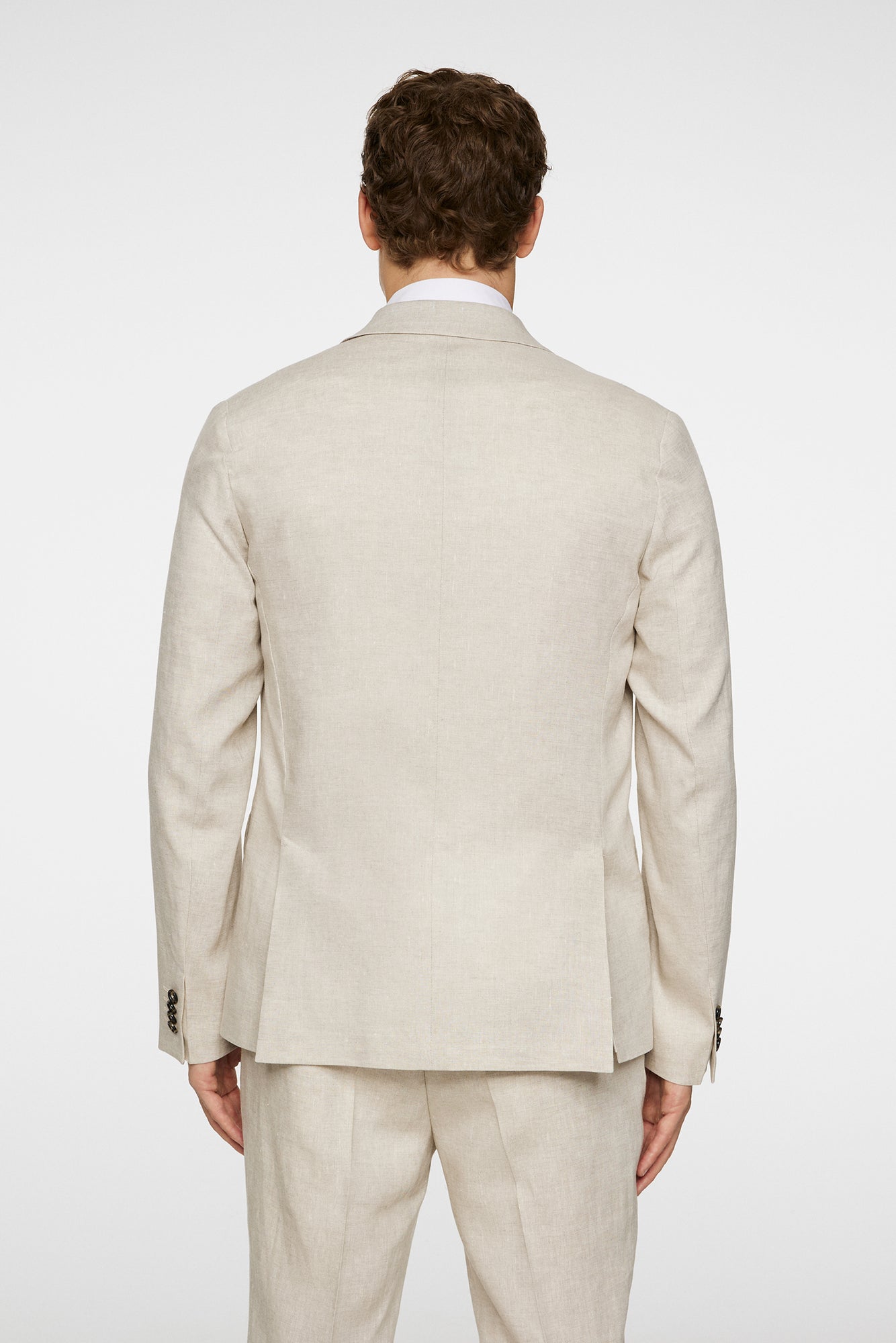 Men | Elton U Super Linen Blazer | Moonbeam