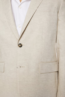 Men | Elton U Super Linen Blazer | Moonbeam