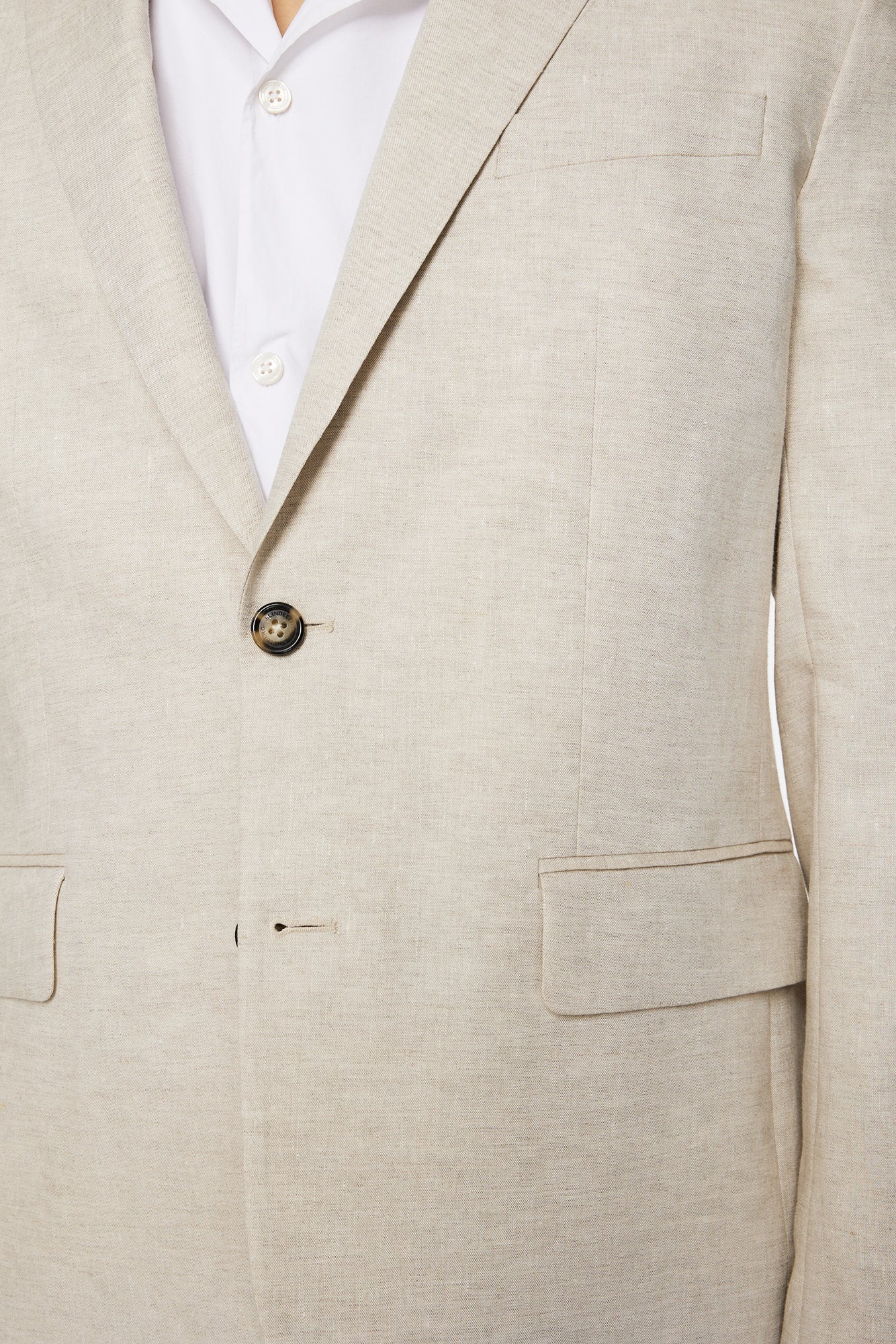 Men | Elton U Super Linen Blazer | Moonbeam