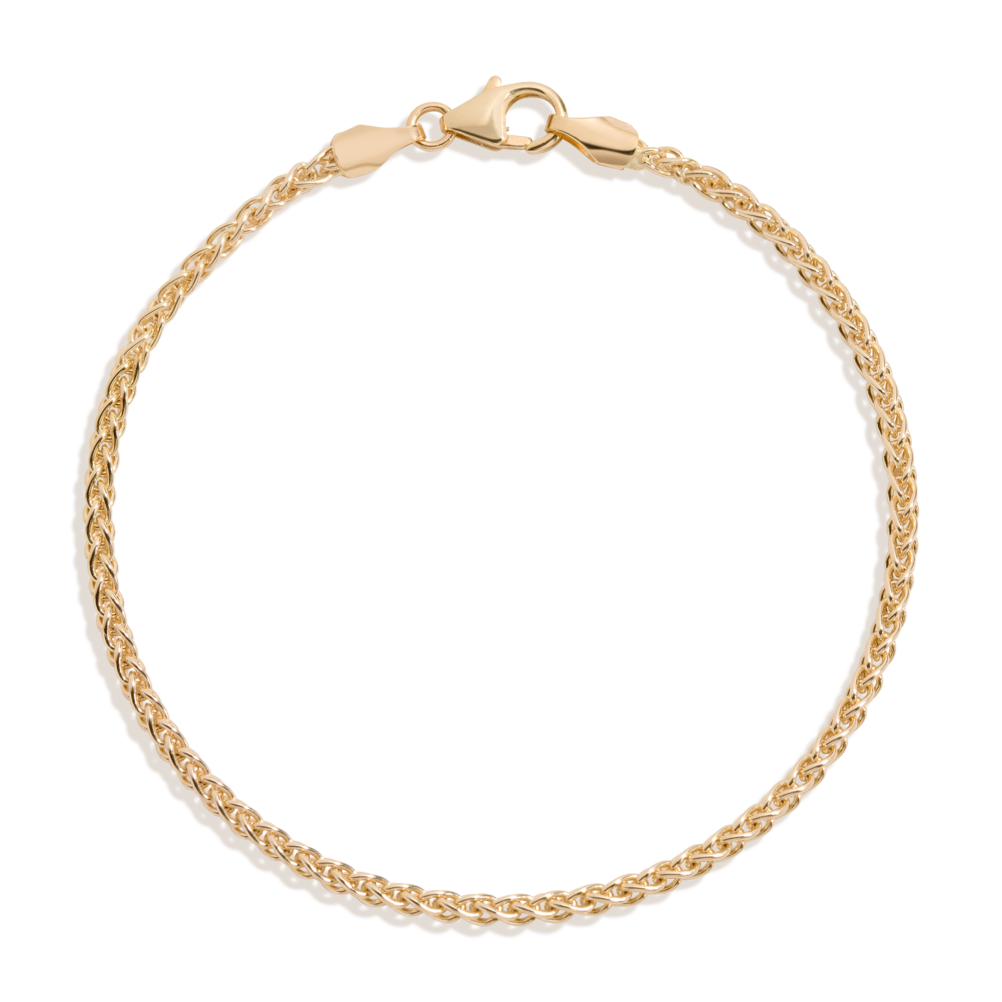 Dainty Wheat Chain Bracelet Vermeil Yellow Gold 6in 6.5in 7in 7.5in First