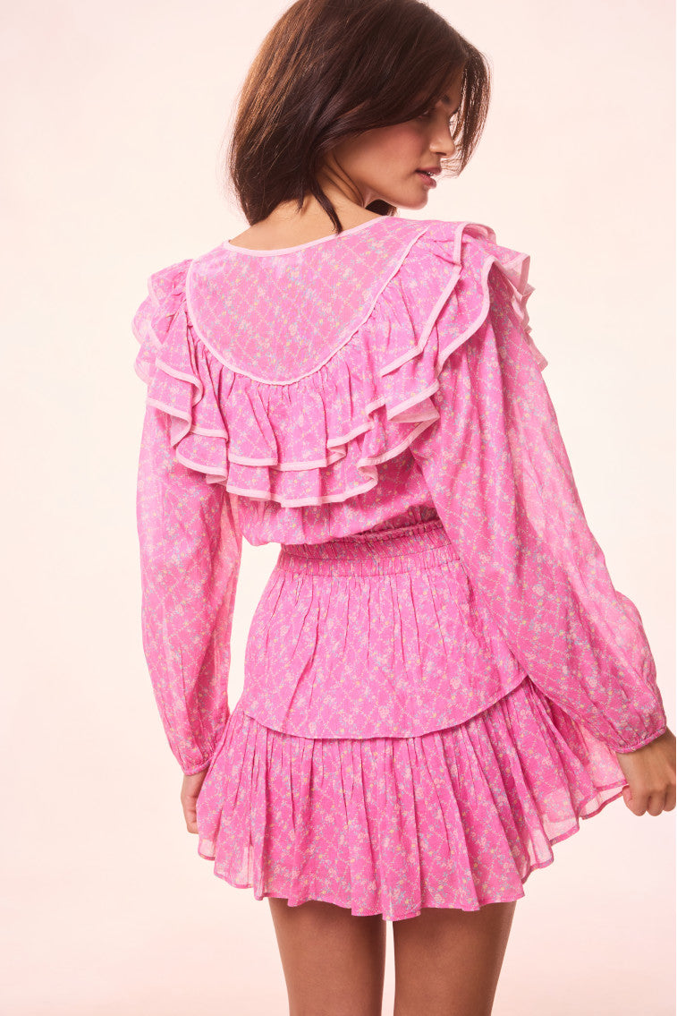 Rosamina Re-Edition Floral Mini Dress | Fuchsia Berry