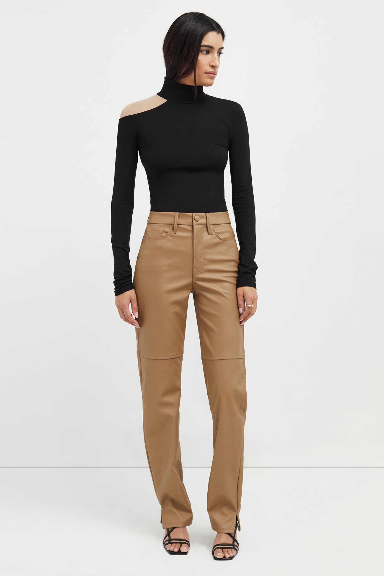 Aubrey Top | Black and Beige