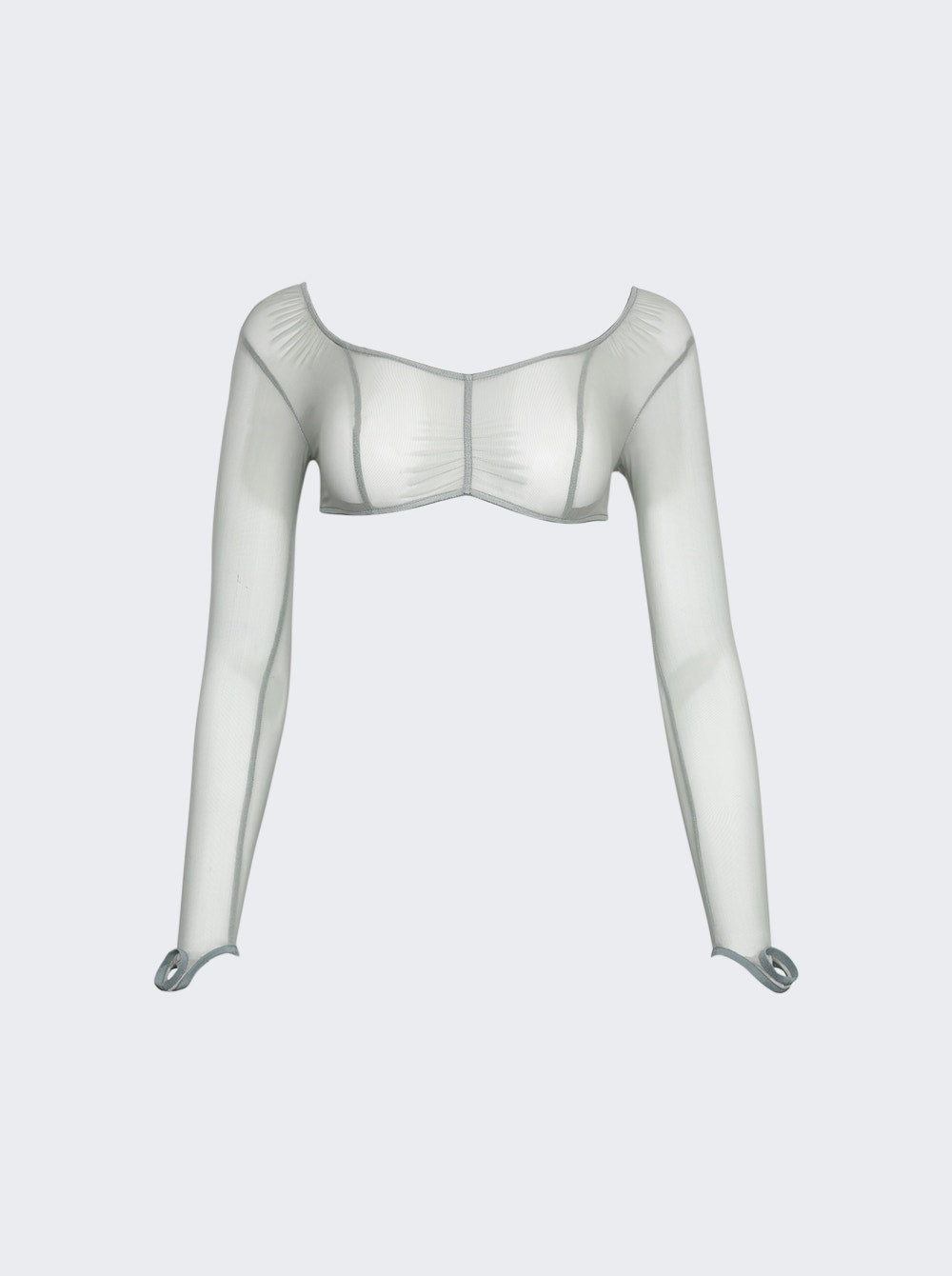 Women | KNWLS | Crop Top With Underwear Finishings Sage Green