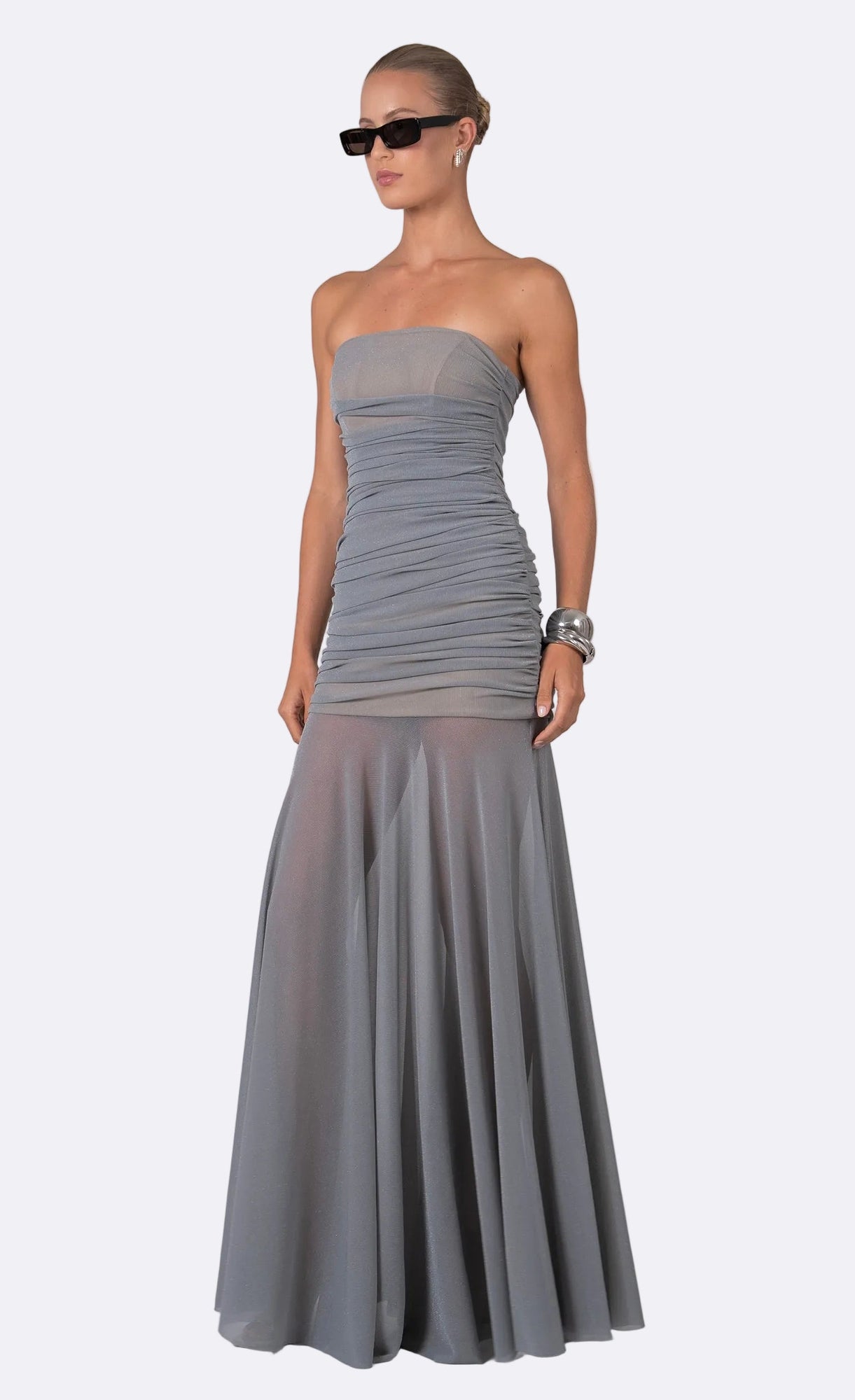 Gailey Dress | Metallic Gray