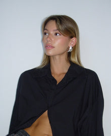 Croissant Statement Earrings | Silver Plated