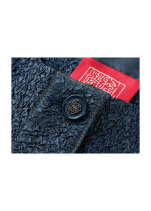 Faux Denim Jacket | Navy