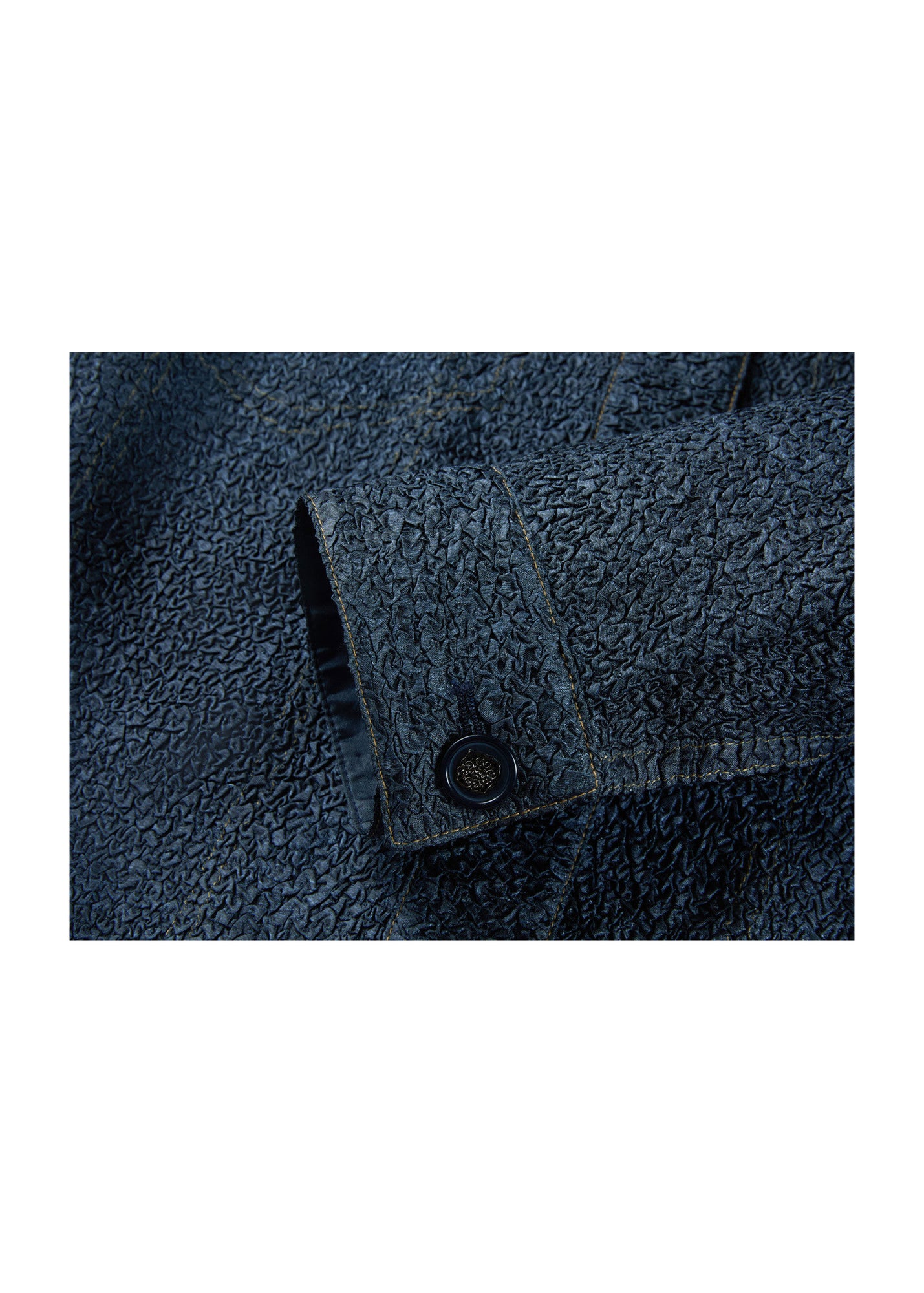 Faux Denim Jacket | Navy