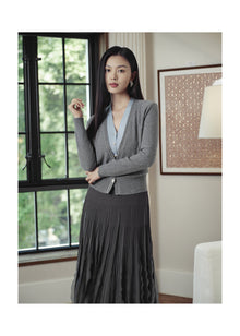 Faux Two-Piece Pullover | Grey
