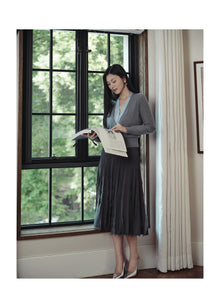 Faux Two-Piece Pullover | Grey