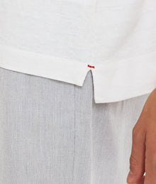 Felix Cotton Resort Collar Textured Cotton Polo Shirt | White