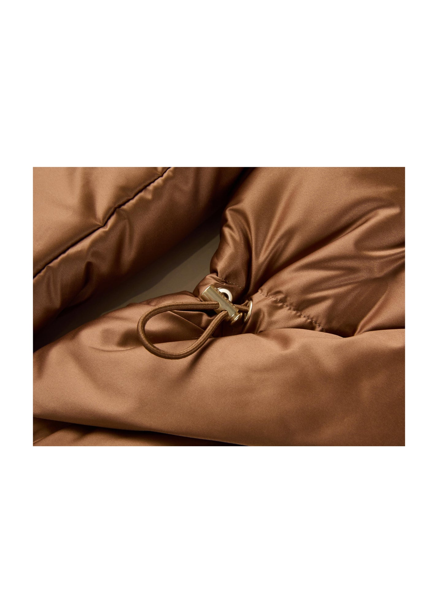 Fitted Puffer Jacket | Brown