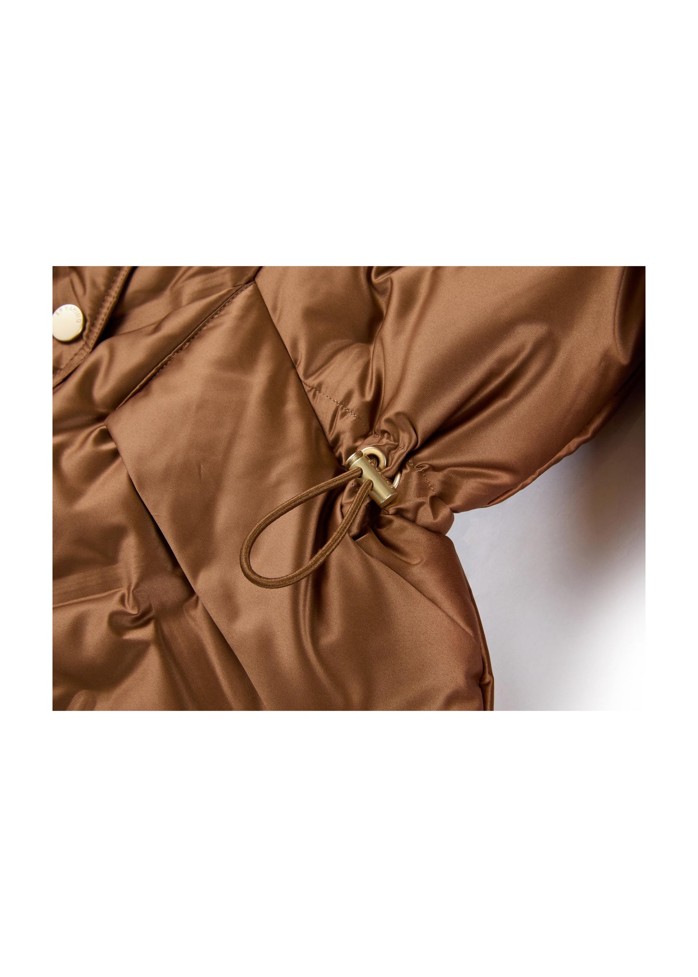 Fitted Puffer Jacket | Brown