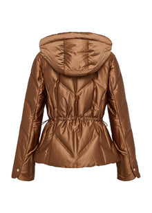 Fitted Puffer Jacket | Brown