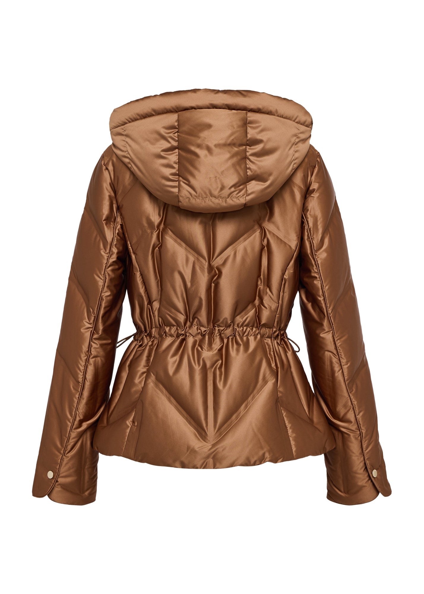 Fitted Puffer Jacket | Brown