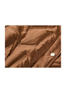 Fitted Puffer Jacket | Brown