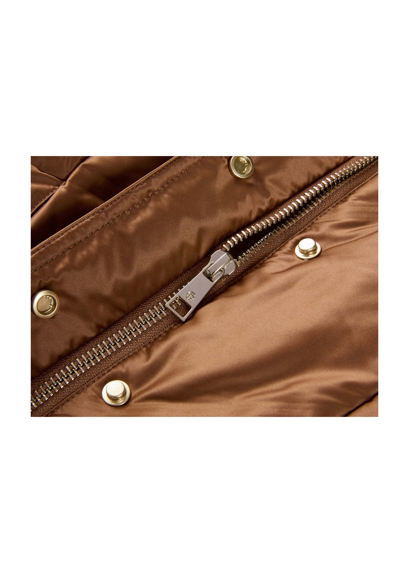 Fitted Puffer Jacket | Brown