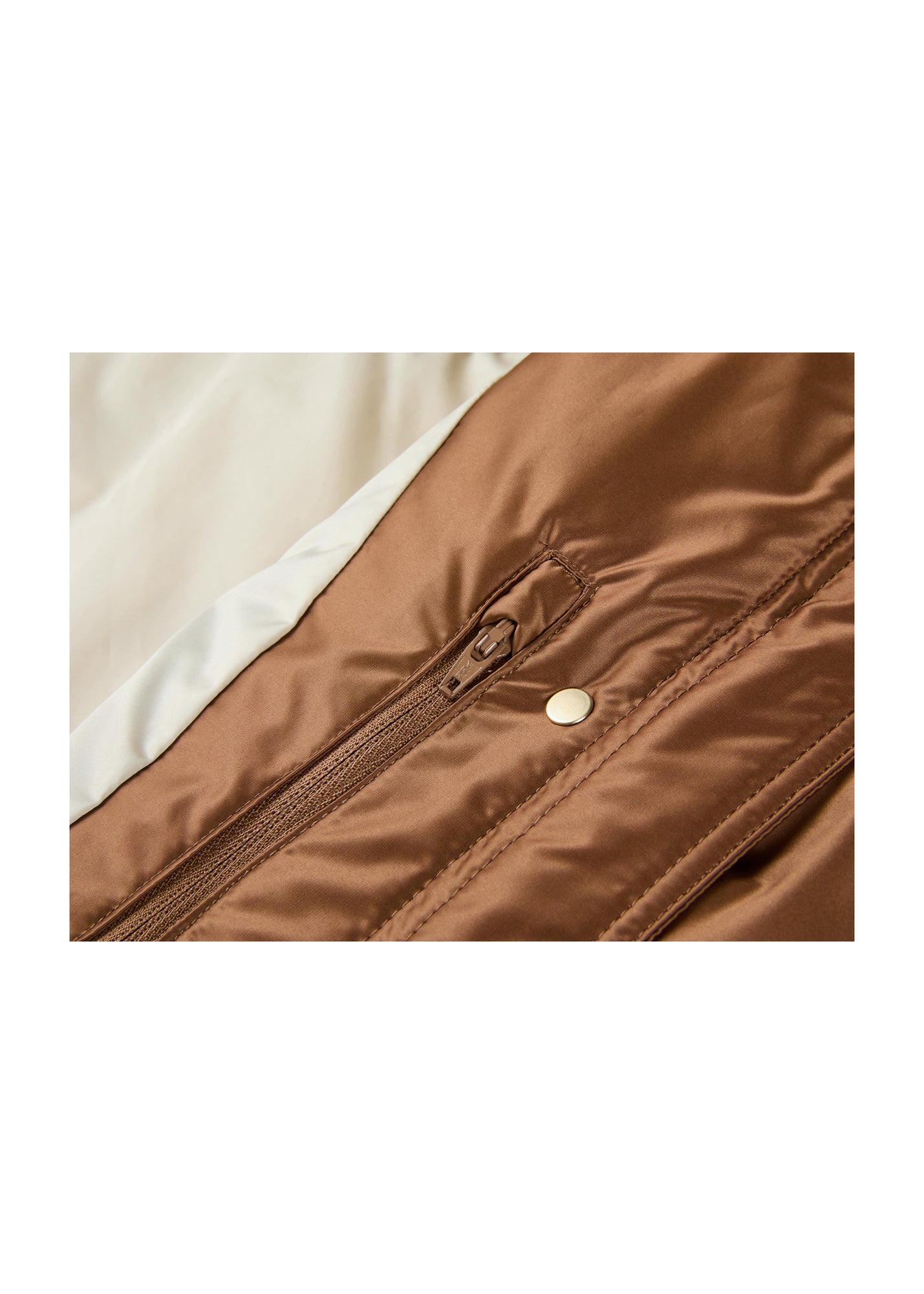 Fitted Puffer Jacket | Brown