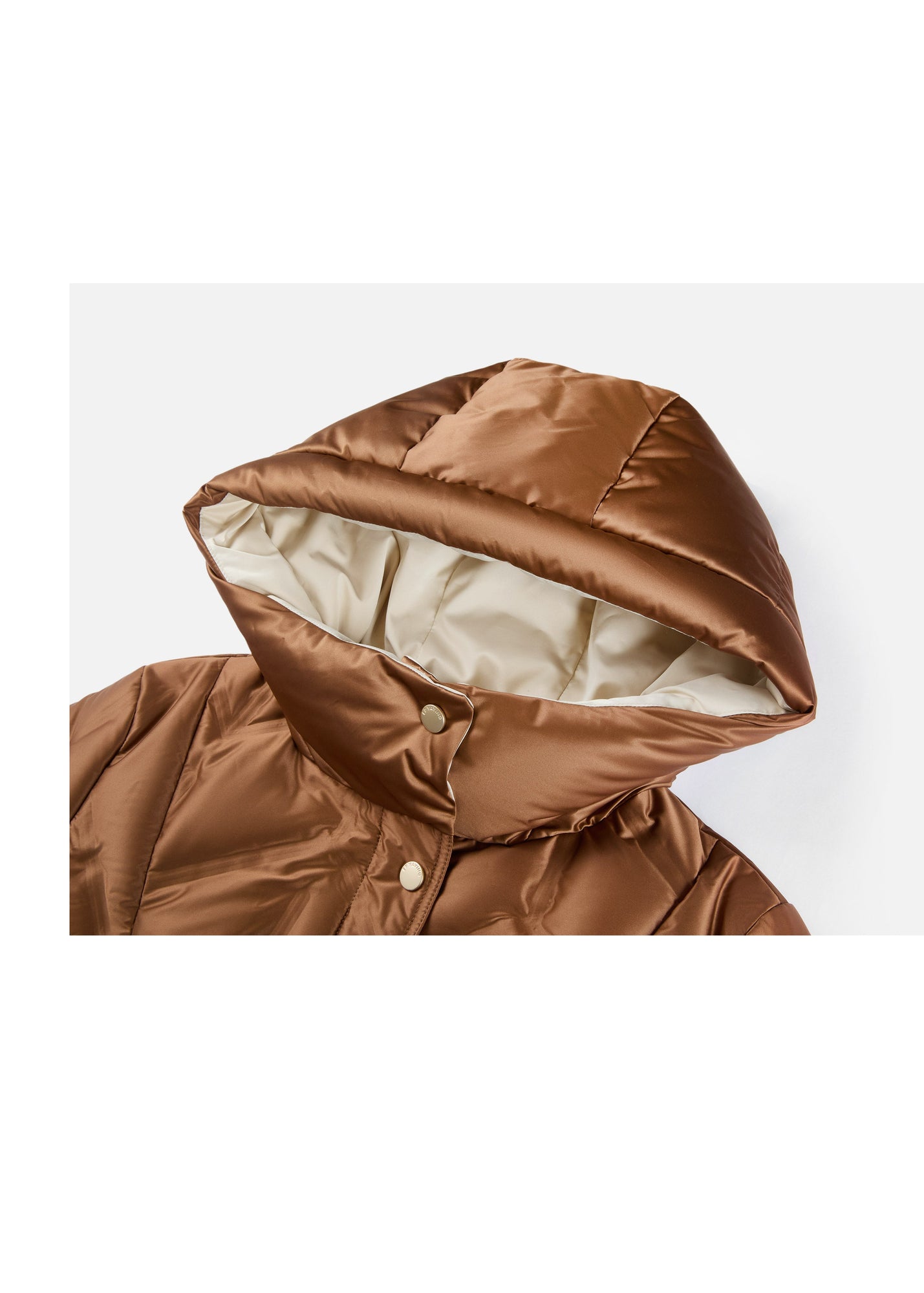 Fitted Puffer Jacket | Brown
