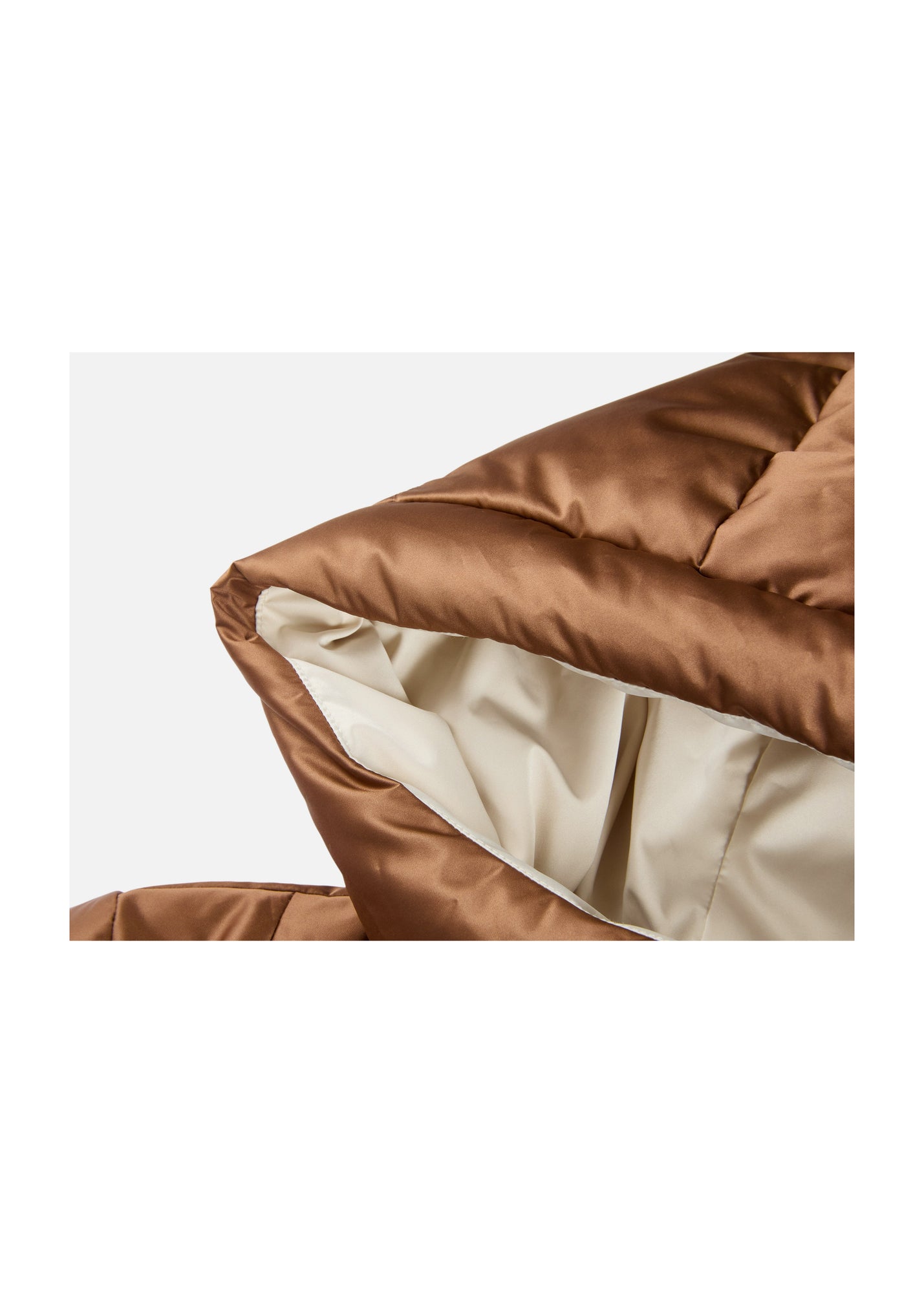 Fitted Puffer Jacket | Brown