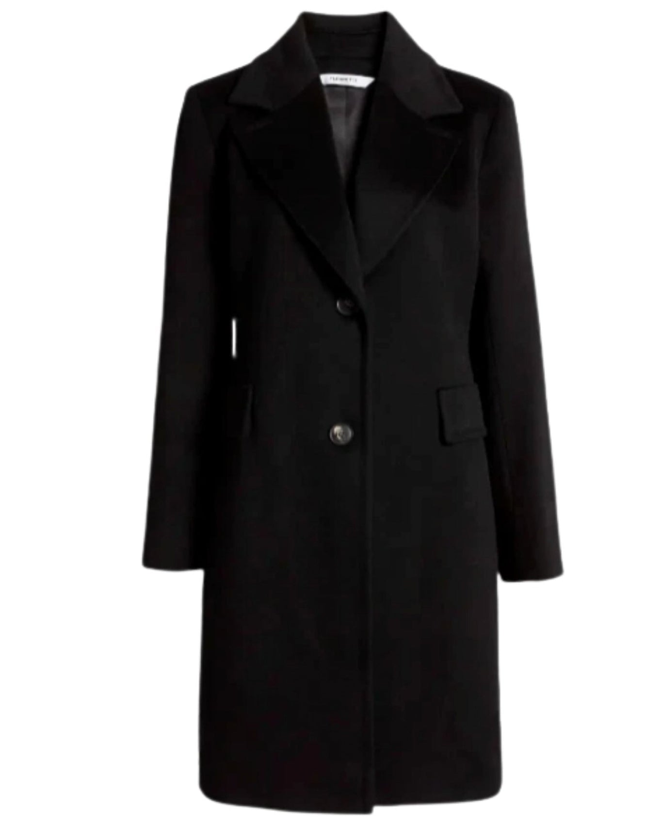 Fleurette | Women | Italian 100% Wool Notch Collar Coat | Black