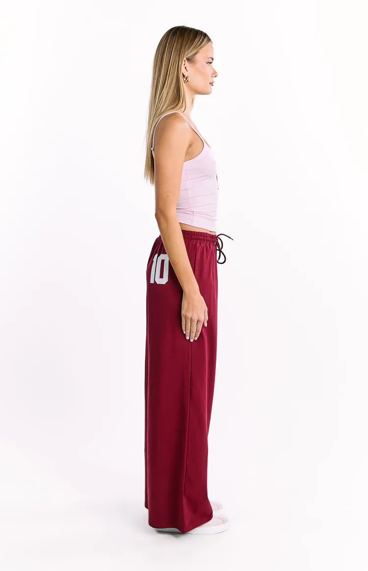 Flo Wide Leg Pants | Burgundy