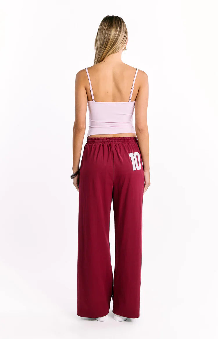 Flo Wide Leg Pants | Burgundy
