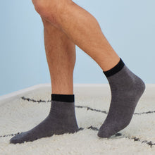 Cozy Fleece Lounge Socks with Silicone Grips | Gray/Black