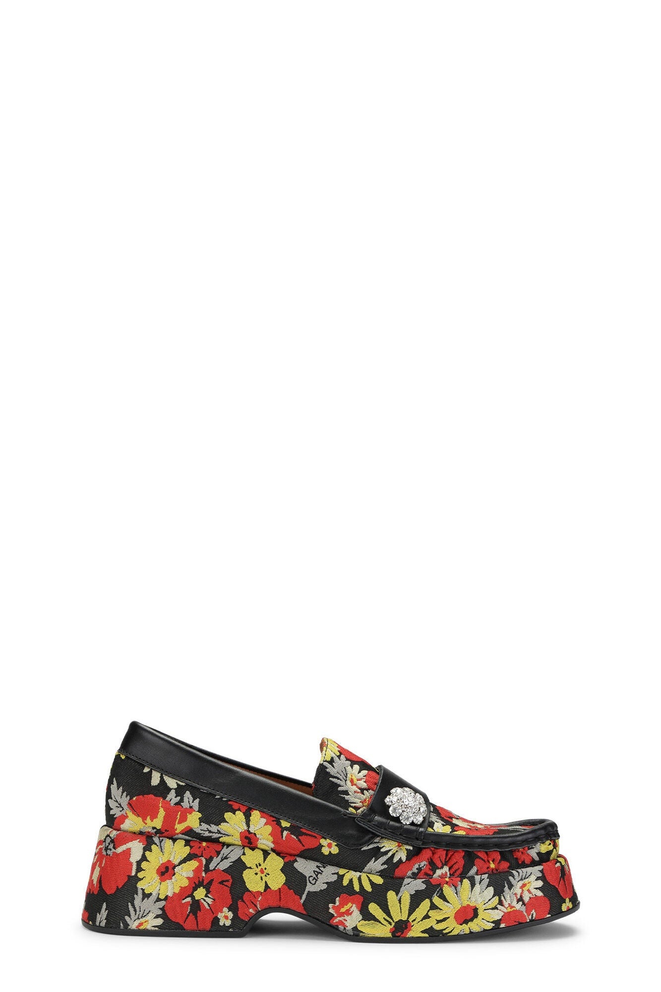 Floral Jewel Loafers | Meadow Black
