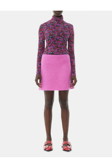 Floral Mesh Long sleeve Roll Neck Blouse | Fiji Flower