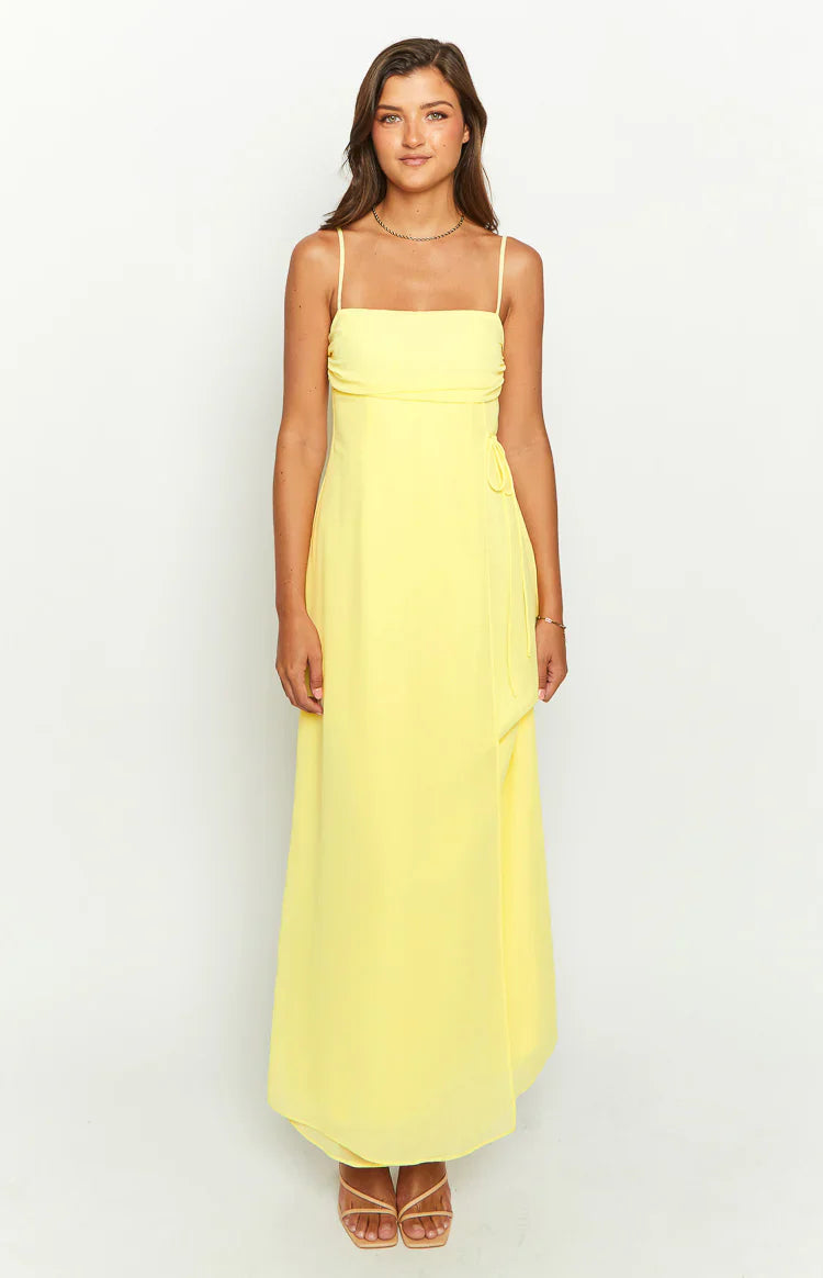 Flossie Maxi Sleeveless Dress | Yellow