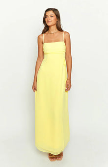 Flossie Maxi Sleeveless Dress | Yellow