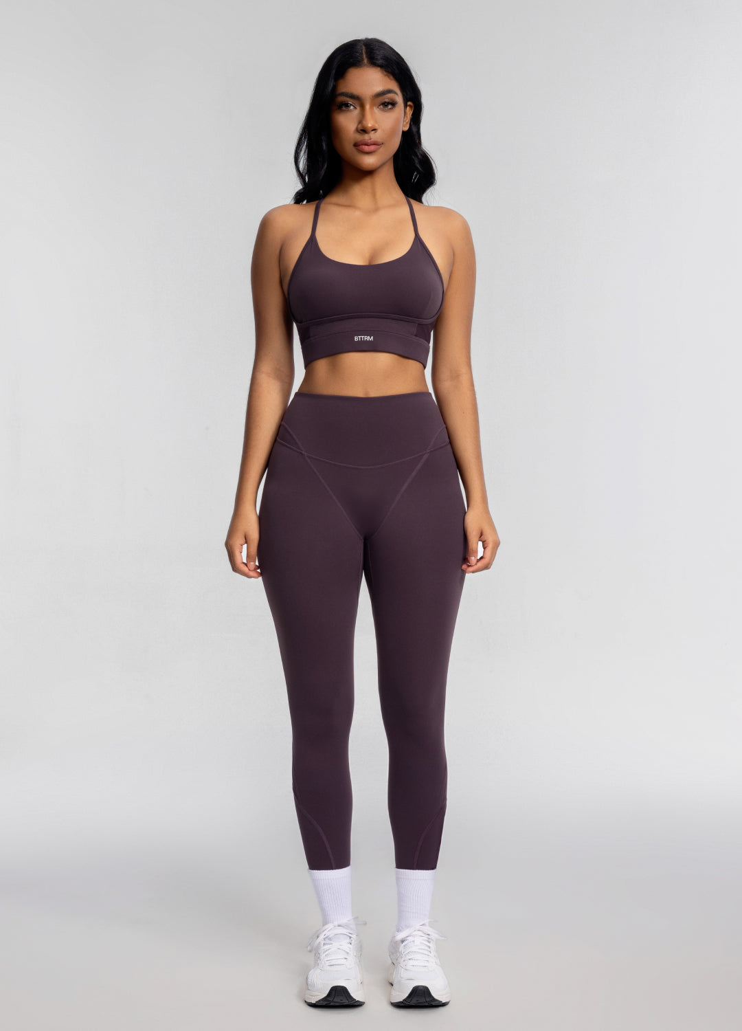 Seamless Crossback Bra | Midnight Plum