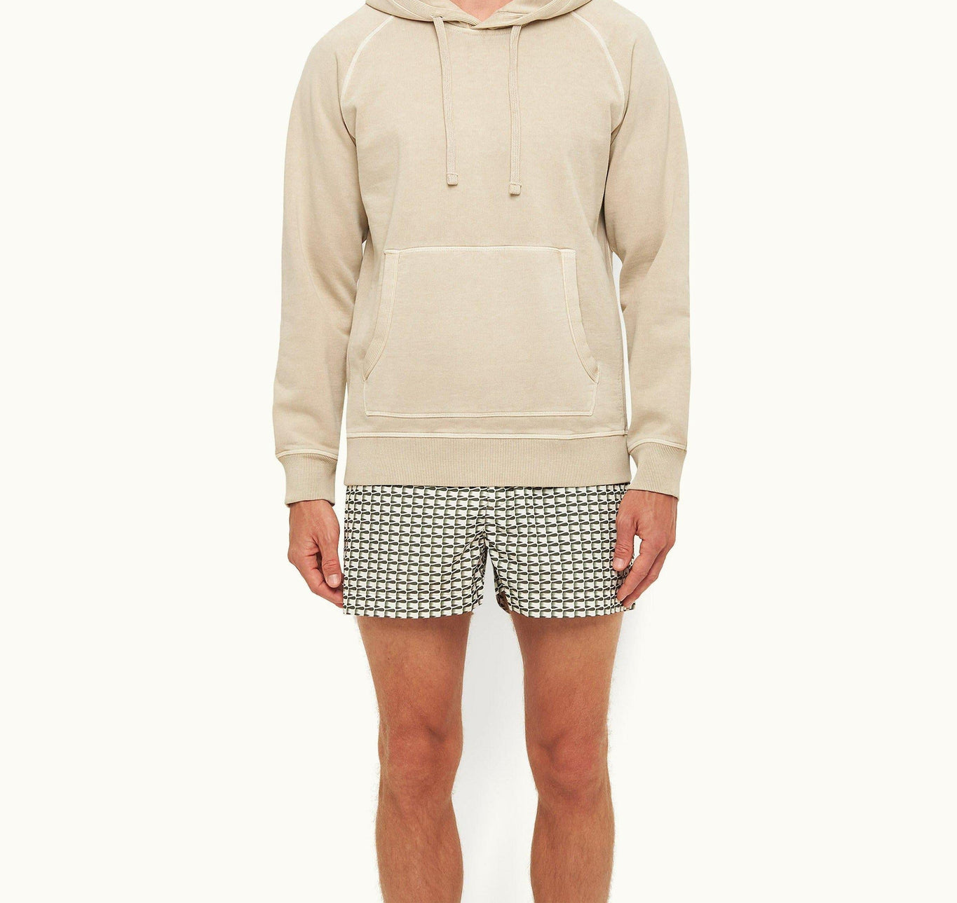 Francis Classic Fit Cotton Hooded Sweatshirt | Parched Green