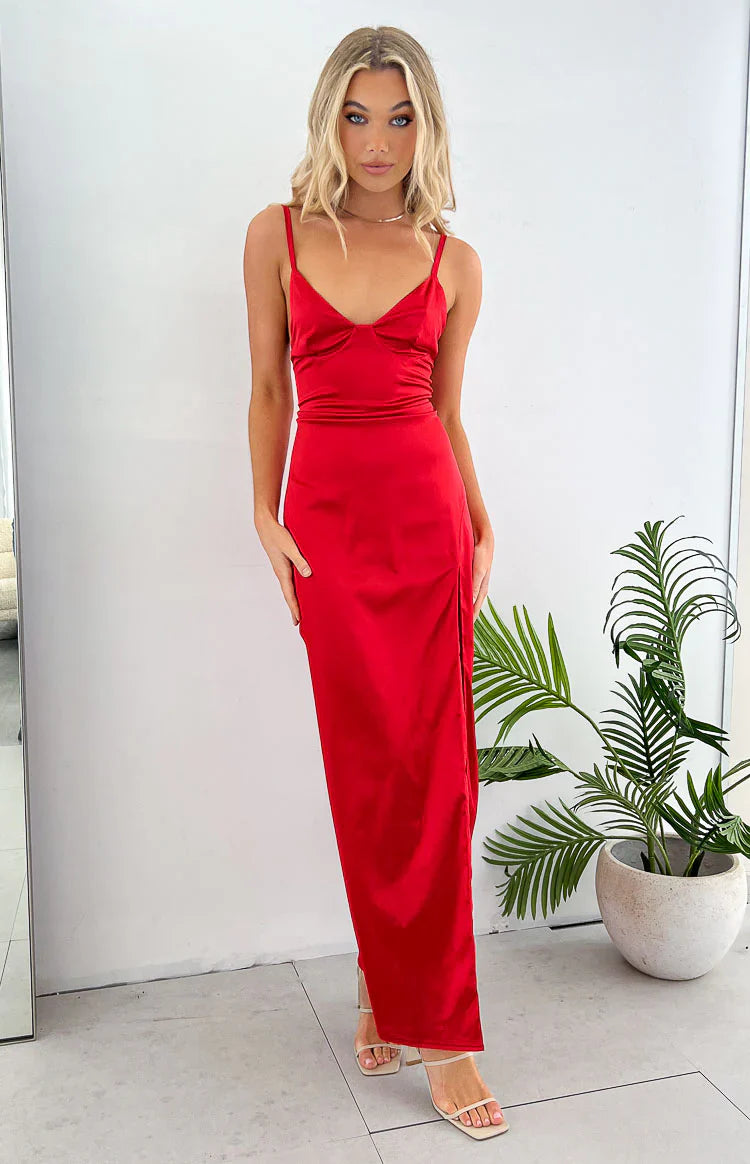 Freesia Formal Maxi Dress | Red