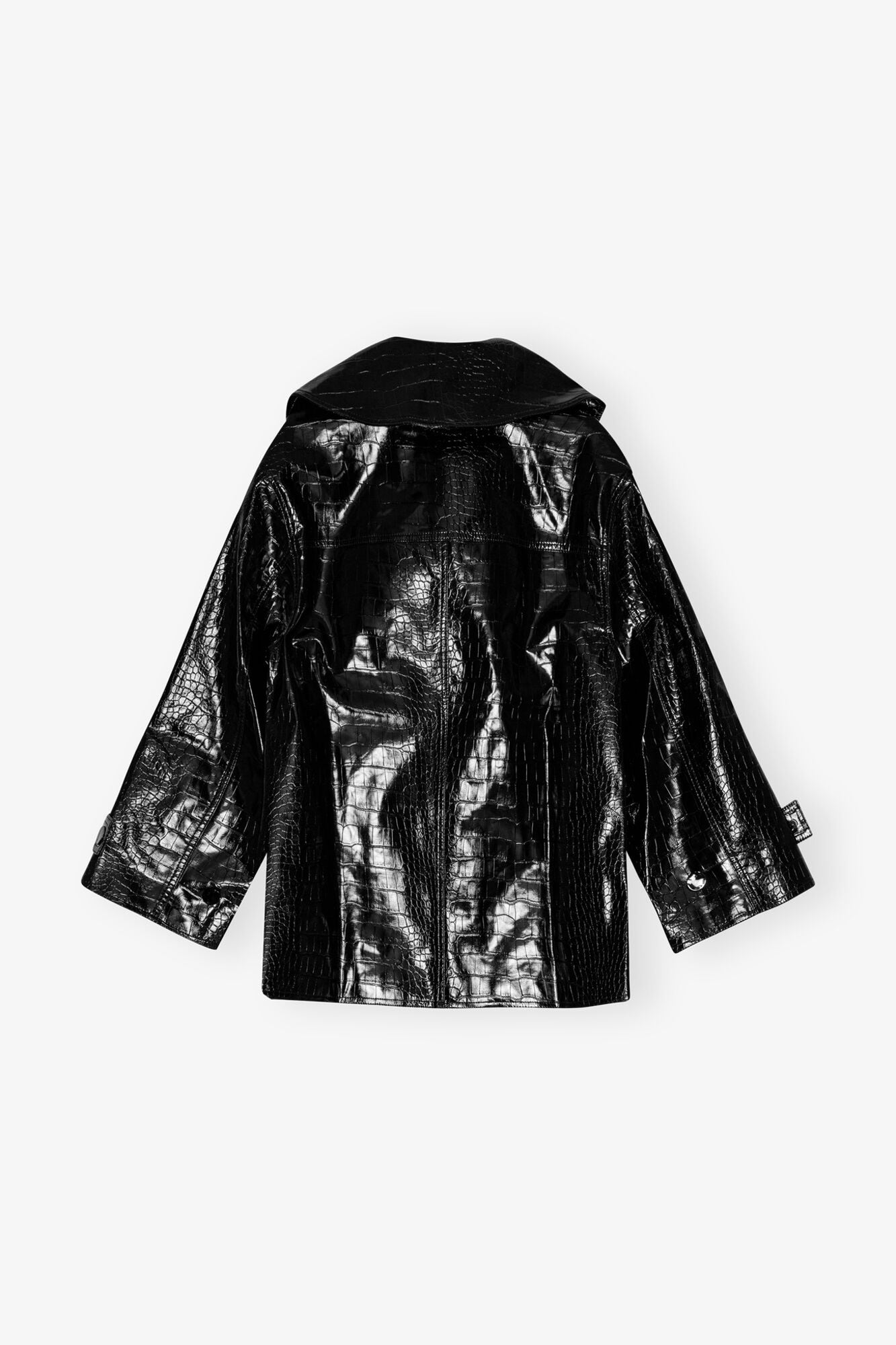 Future Coated Midi Jacket | Black