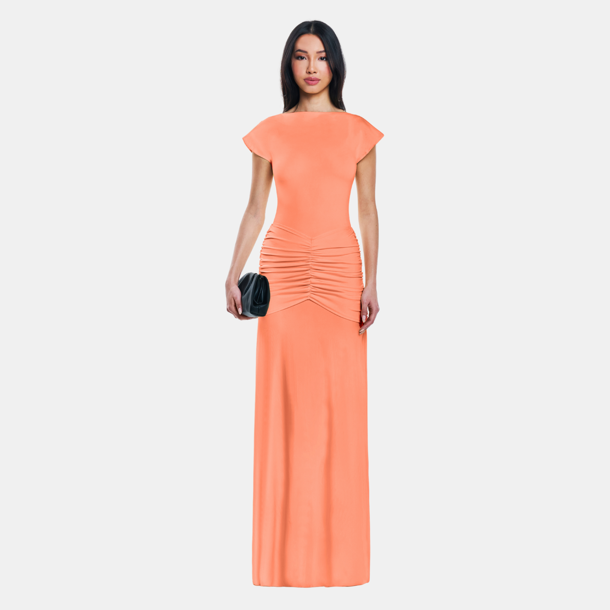 OW Collection GAIA Maxi Dress Dress 241 - Coral Orange