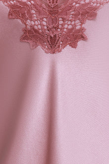 Silk Lace Chemise by Ginia in Mauve