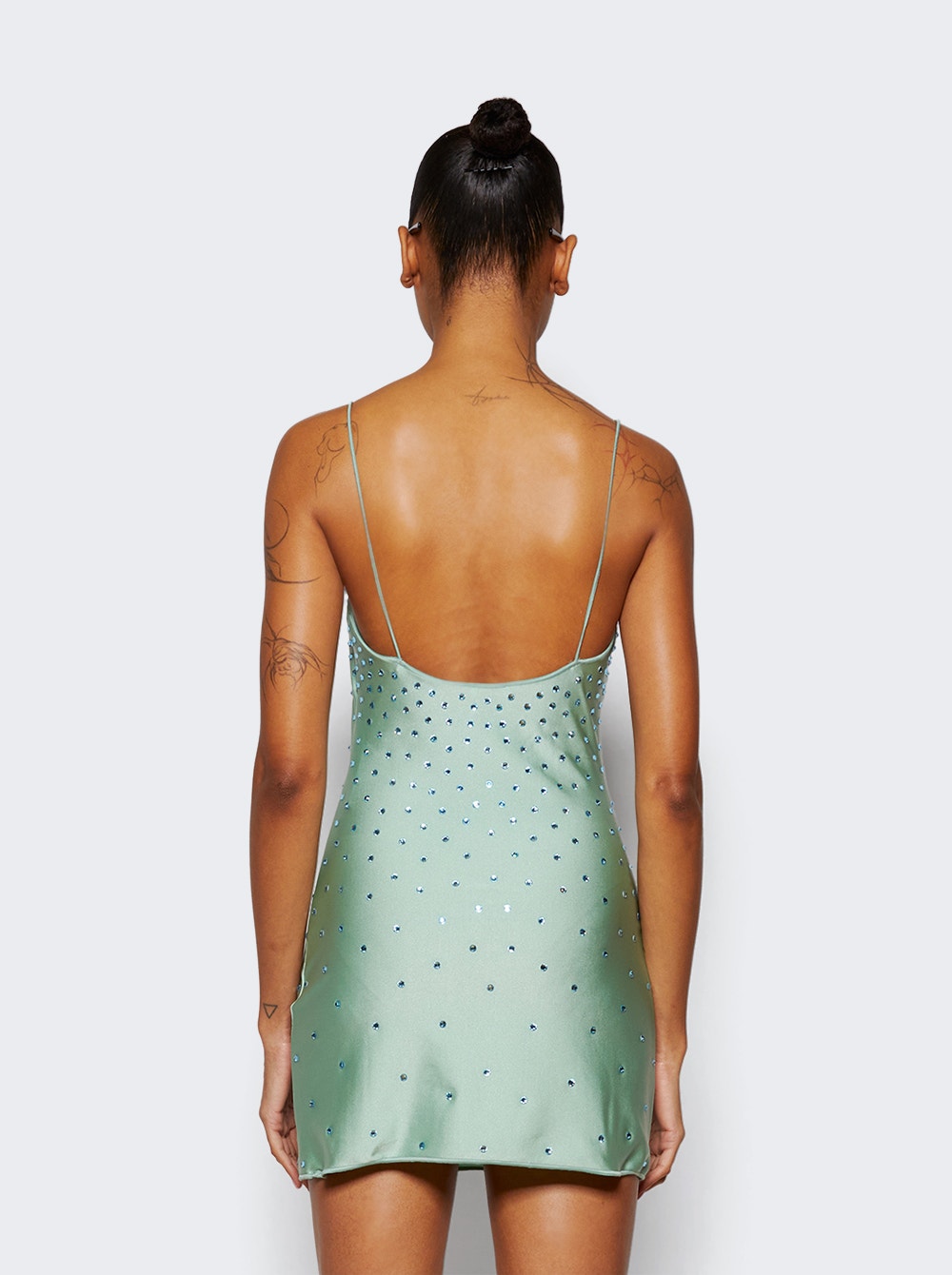 Women | Oséree | Full Gems Mini Dress | Aqua