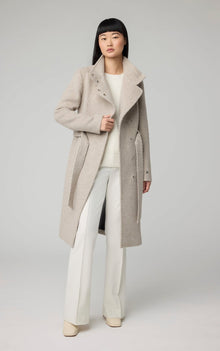 Genie Semi-Fitted Novelty Wool Coat With Belt | Hush