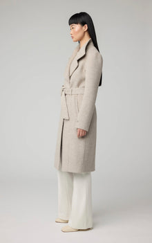 Genie Semi-Fitted Novelty Wool Coat With Belt | Hush