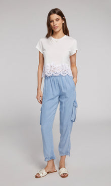 Chandra Denim Jogger | Light Blue