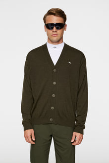 Men | Lucas Knitted Cardigan | Forest Green
