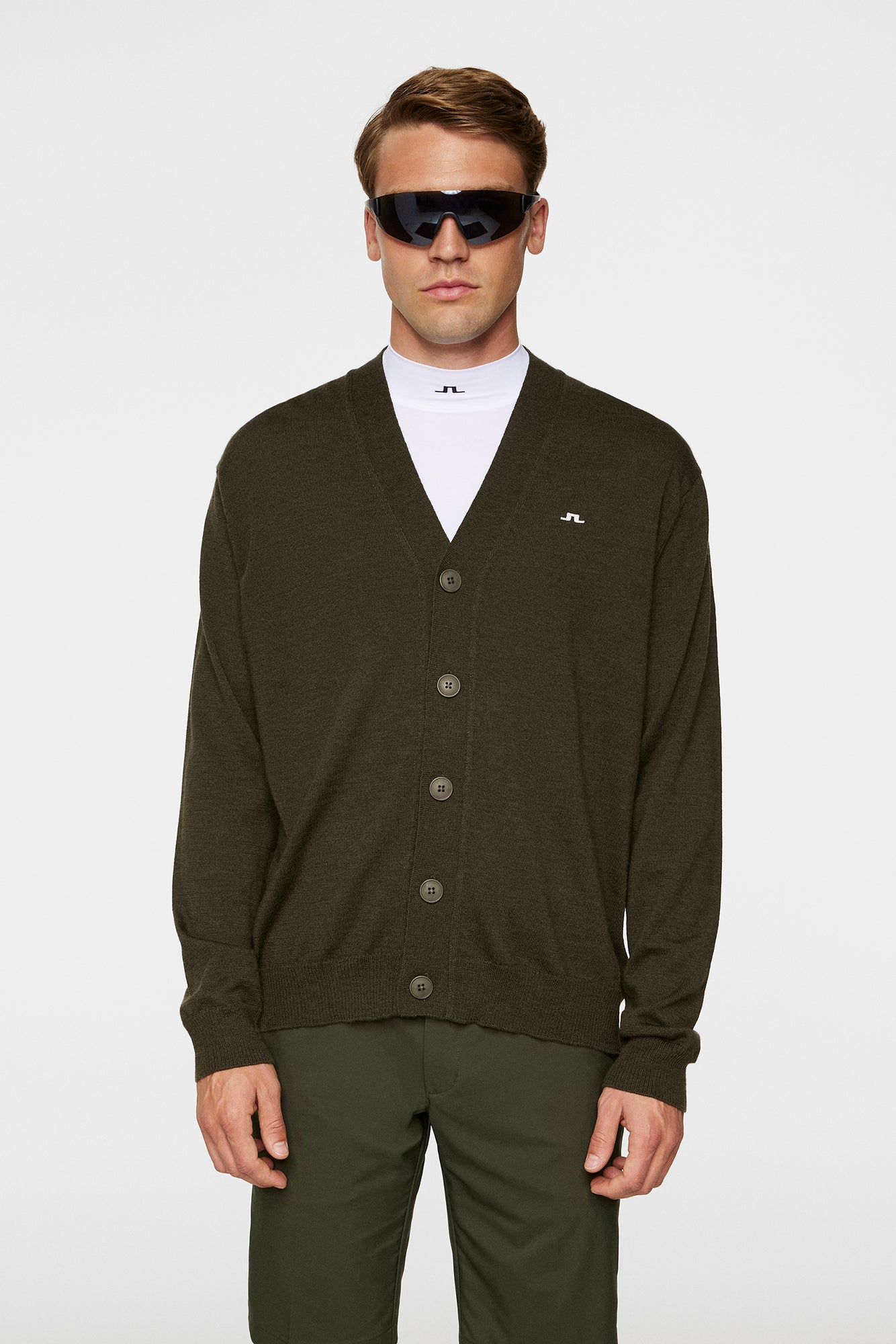 Men | Lucas Knitted Cardigan | Forest Green