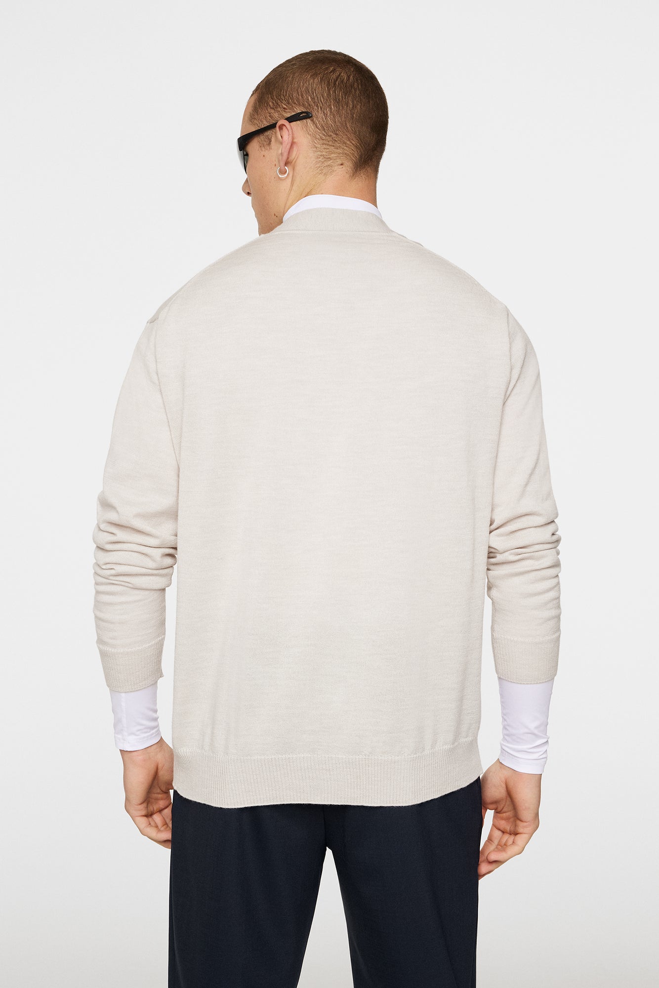 Men | Lucas Knitted Cardigan | Moonbeam